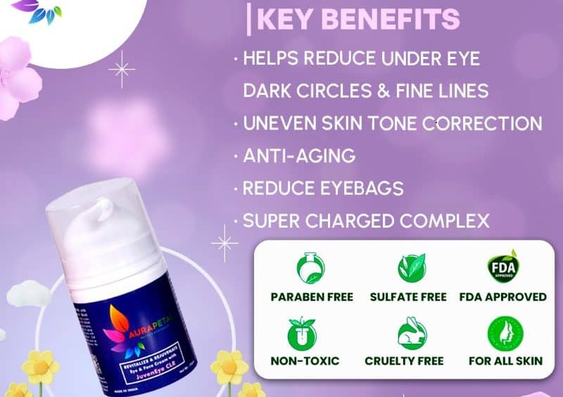 Key benefits of Aurapetal Revitalizing and Rejuvenate Eye & Face Cream